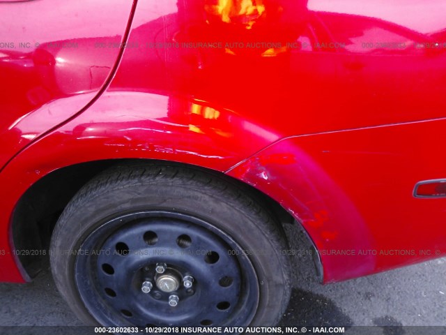 KL1TD566X6B545556 - 2006 CHEVROLET AVEO LS RED photo 6