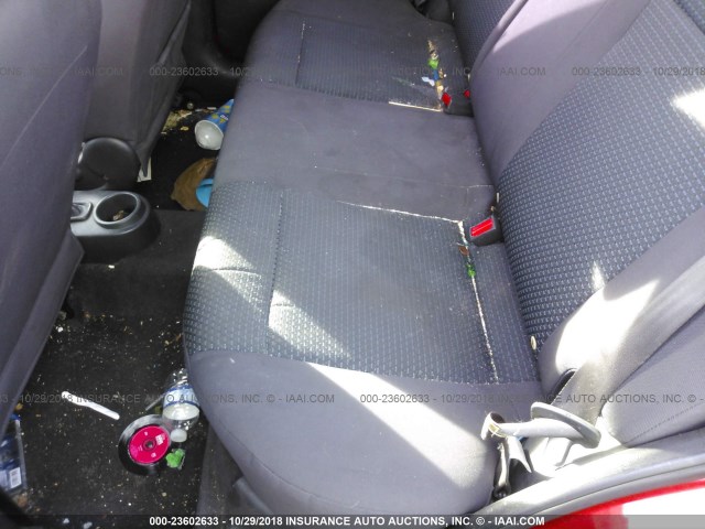 KL1TD566X6B545556 - 2006 CHEVROLET AVEO LS RED photo 8