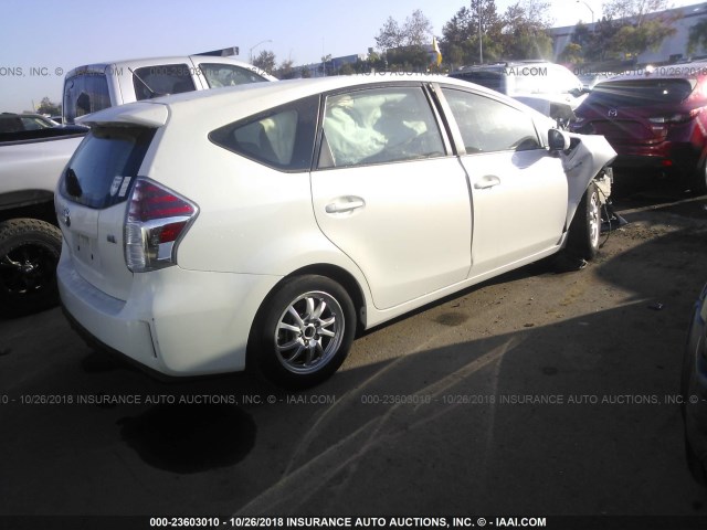 JTDZN3EU1GJ050061 - 2016 TOYOTA PRIUS V WHITE photo 4