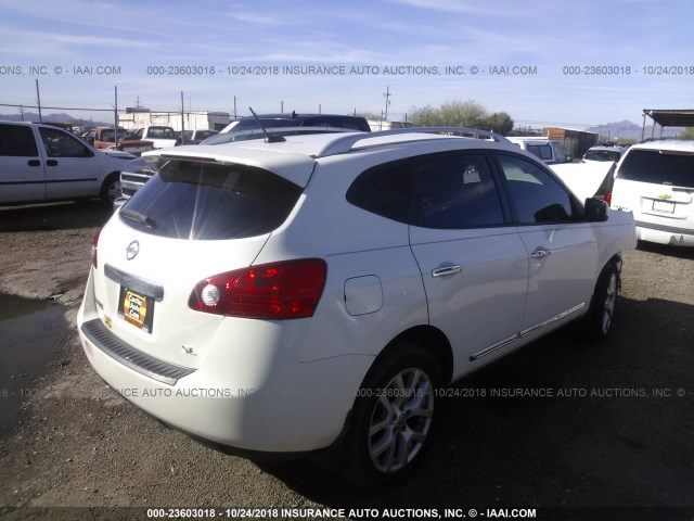 JN8AS5MT8BW171891 - 2011 NISSAN ROGUE S/SV/KROM WHITE photo 4