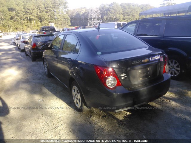 1G1JA5SH9E4236091 - 2014 CHEVROLET SONIC LS BLACK photo 3
