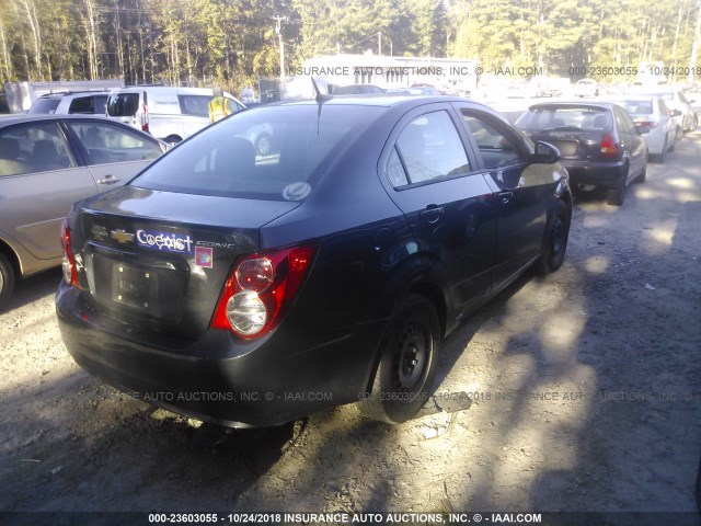 1G1JA5SH9E4236091 - 2014 CHEVROLET SONIC LS BLACK photo 4