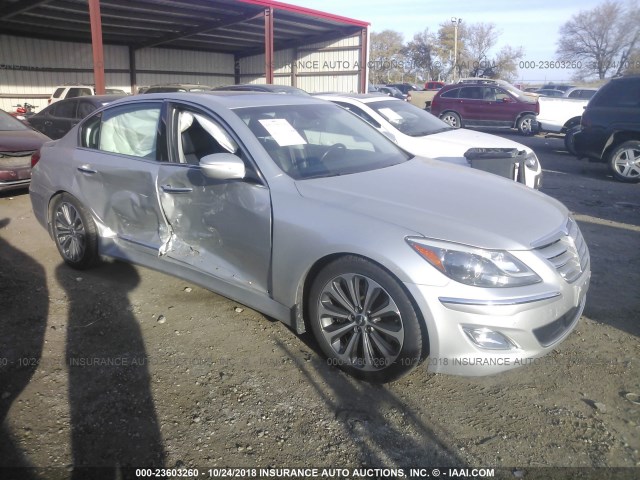 KMHGC4DH1DU227320 - 2013 HYUNDAI GENESIS 5.0L SILVER photo 1