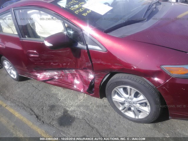 JHMZE2H72AS033690 - 2010 HONDA INSIGHT EX BURGUNDY photo 6