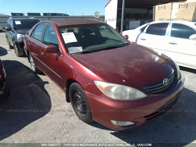 4T1BE32K03U249904 - 2003 TOYOTA CAMRY LE/XLE/SE MAROON photo 1