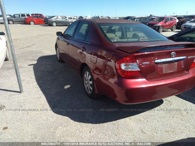 4T1BE32K03U249904 - 2003 TOYOTA CAMRY LE/XLE/SE MAROON photo 3