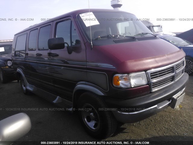 2B6HB21Y8TK173494 - 1996 DODGE RAM VAN B2500 MAROON photo 1