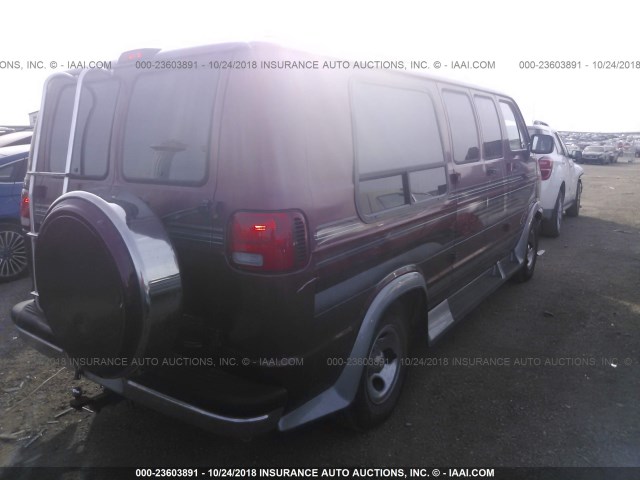 2B6HB21Y8TK173494 - 1996 DODGE RAM VAN B2500 MAROON photo 4