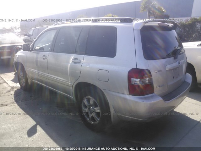 JTEEP21A770217961 - 2007 TOYOTA HIGHLANDER SPORT/LIMITED SILVER photo 3