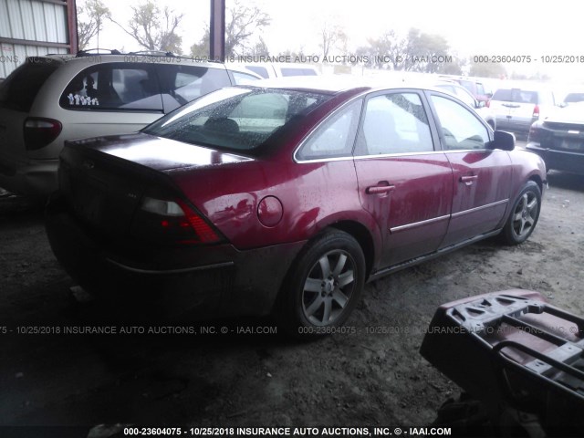 1FAHP24146G146338 - 2006 FORD FIVE HUNDRED SEL RED photo 4