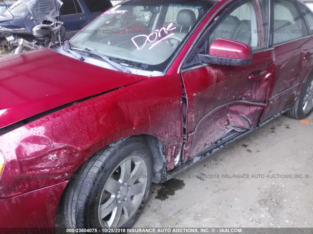 1FAHP24146G146338 - 2006 FORD FIVE HUNDRED SEL RED photo 6