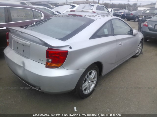 JTDDR32T820123998 - 2002 TOYOTA CELICA GT ვერცხლისფერი ფოტო 4