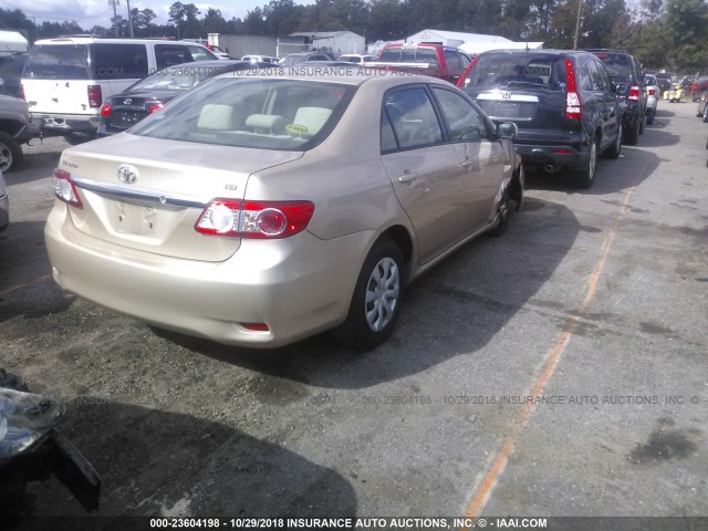 JTDBU4EE0B9146812 - 2011 TOYOTA COROLLA S/LE GOLD photo 4