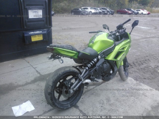 JKAEXEE12CDA04576 - 2012 KAWASAKI EX650 EC GREEN photo 4