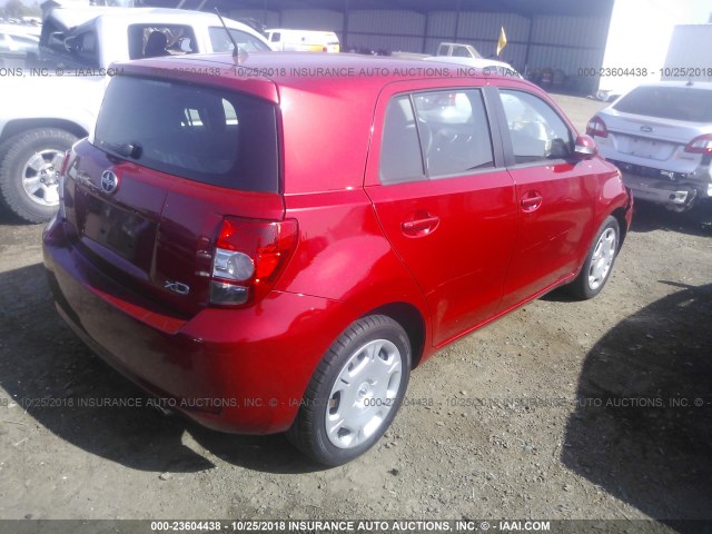 JTKKU104X9J039880 - 2009 TOYOTA SCION XD RED photo 4