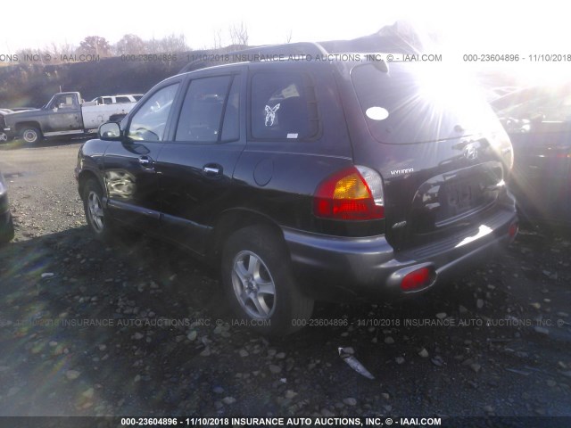 KM8SC73E63U554927 - 2003 HYUNDAI SANTA FE GLS/LX BLACK photo 3