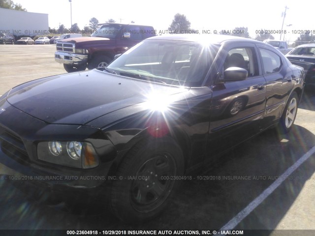 2B3AA4CT3AH188851 - 2010 DODGE CHARGER BLACK photo 2