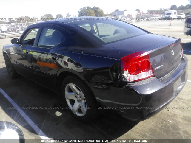 2B3AA4CT3AH188851 - 2010 DODGE CHARGER BLACK photo 3