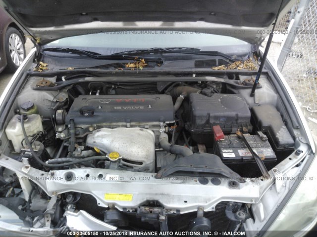 4T1BE32K74U863849 - 2004 TOYOTA CAMRY LE/XLE/SE SILVER photo 10