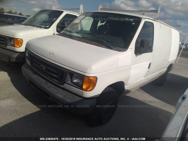 1FTNE24W66DB37818 - 2006 FORD ECONOLINE E250 VAN WHITE photo 2