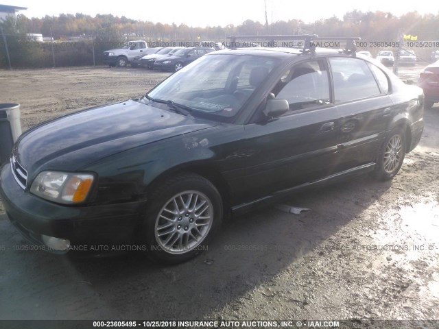 4S3BE6563Y7207608 - 2000 SUBARU LEGACY GT LIMITED GREEN photo 2