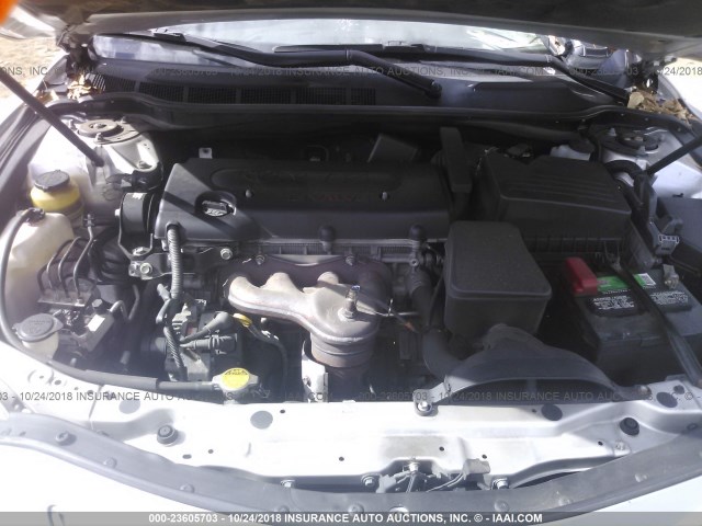 4T1BE46KX8U790823 - 2008 TOYOTA CAMRY CE/LE/XLE/SE SILVER photo 10