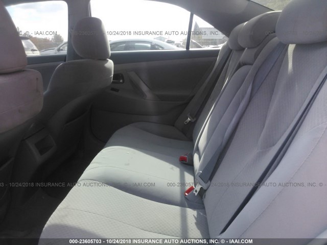 4T1BE46KX8U790823 - 2008 TOYOTA CAMRY CE/LE/XLE/SE SILVER photo 8