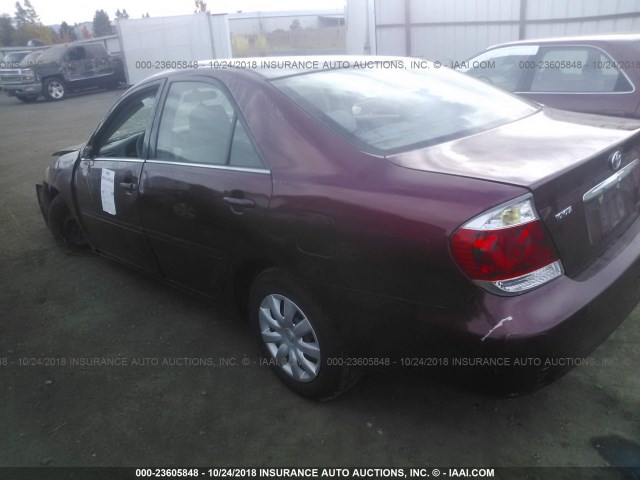 4T1BE32K15U389219 - 2005 TOYOTA CAMRY LE/XLE/SE MAROON photo 3