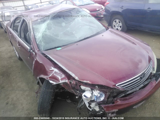 4T1BE32K15U389219 - 2005 TOYOTA CAMRY LE/XLE/SE MAROON photo 6