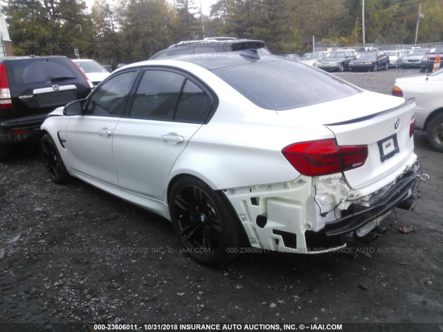 WBS8M9C58J5K98765 - 2018 BMW M3 WHITE photo 3