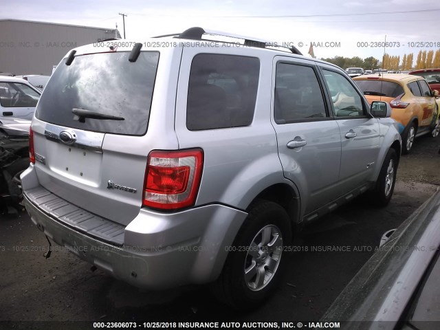 1FMCU59399KA80066 - 2009 FORD ESCAPE HYBRID SILVER photo 4