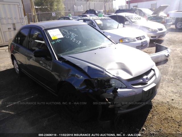 1HGES16345L011002 - 2005 HONDA CIVIC DX VP GRAY photo 1