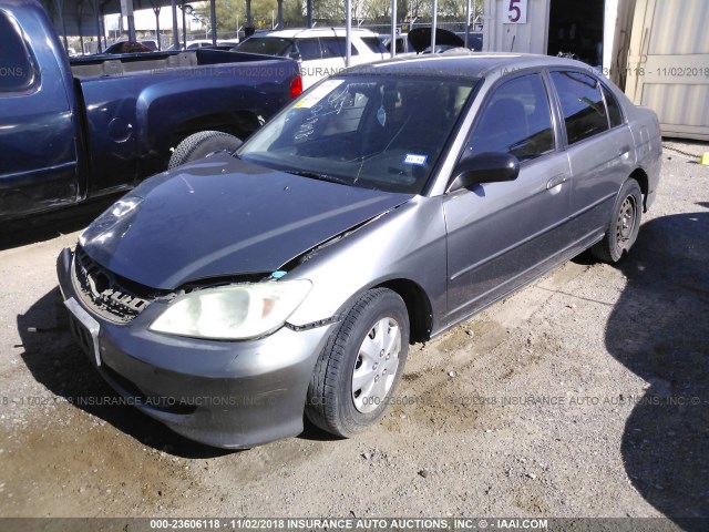 1HGES16345L011002 - 2005 HONDA CIVIC DX VP GRAY photo 2