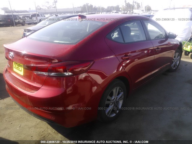 5NPD84LF6HH121843 - 2017 HYUNDAI ELANTRA SE/VALUE/LIMITED RED photo 4