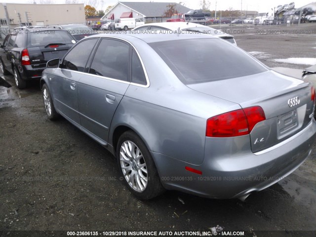 WAUDF78E08A168636 - 2008 AUDI A4 2.0T QUATTRO SILVER photo 3