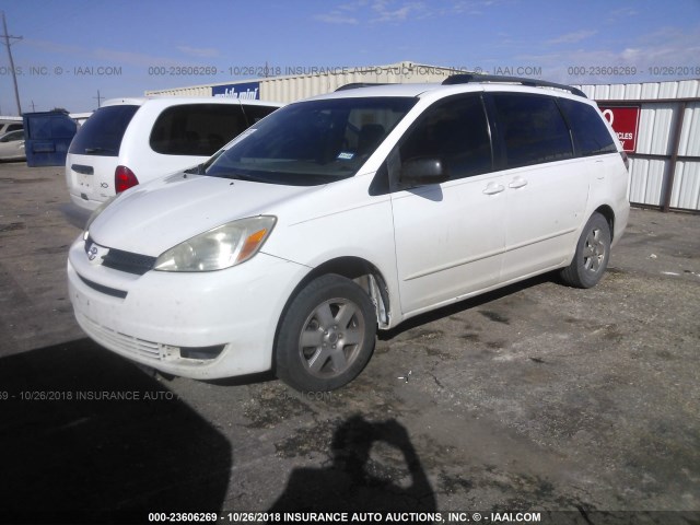 5TDZA23C44S071128 - 2004 TOYOTA SIENNA CE/LE WHITE photo 2