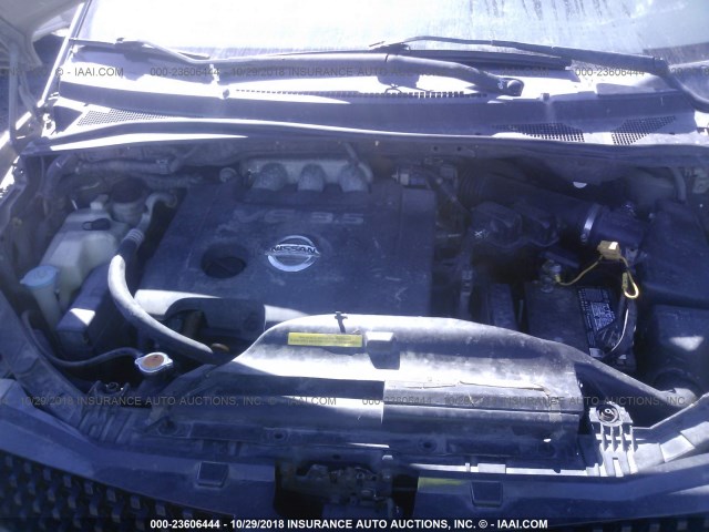 5N1BV28UX5N119872 - 2005 NISSAN QUEST S/SE/SL Champagne photo 10