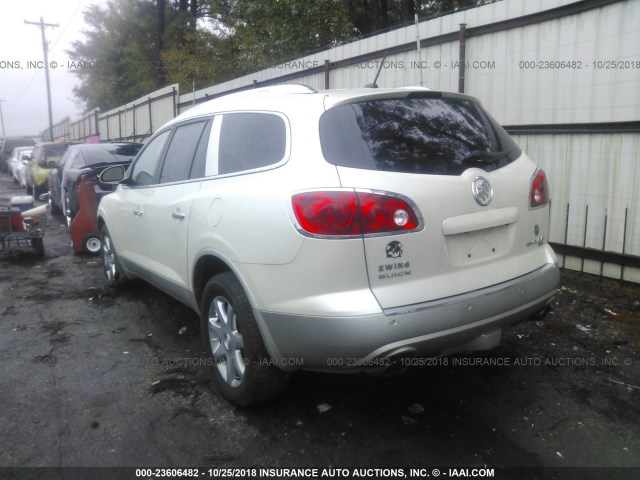 5GAER23D99J137923 - 2009 BUICK ENCLAVE CXL WHITE photo 3