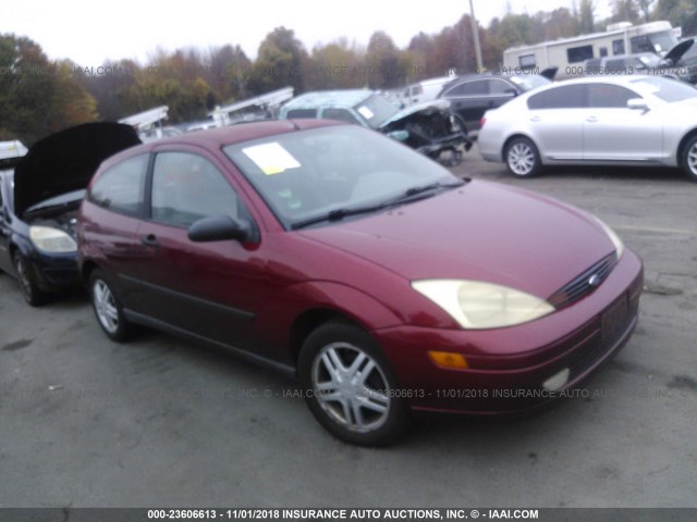 3FAFP313X1R115955 - 2001 FORD FOCUS ZX3 RED photo 1
