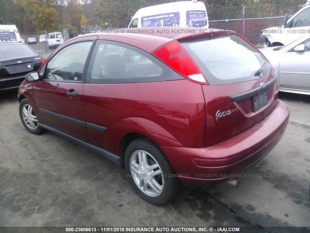 3FAFP313X1R115955 - 2001 FORD FOCUS ZX3 RED photo 3