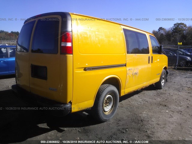 1GTFG25T331150316 - 2003 GMC SAVANA G2500 YELLOW photo 4