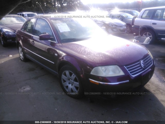 WVWRH63B93P258125 - 2003 VOLKSWAGEN PASSAT GLX MAROON photo 1