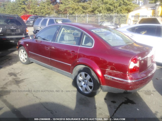 WVWRH63B93P258125 - 2003 VOLKSWAGEN PASSAT GLX MAROON photo 3