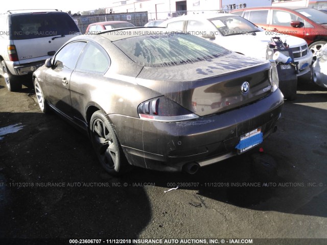 WBAEH73484B190501 - 2004 BMW 645 CI AUTOMATIC GRAY photo 3