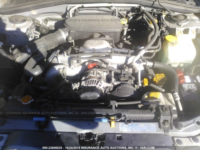 JF1SG65615G734123 - 2005 SUBARU FORESTER 2.5XS ვერცხლისფერი ფოტო 10