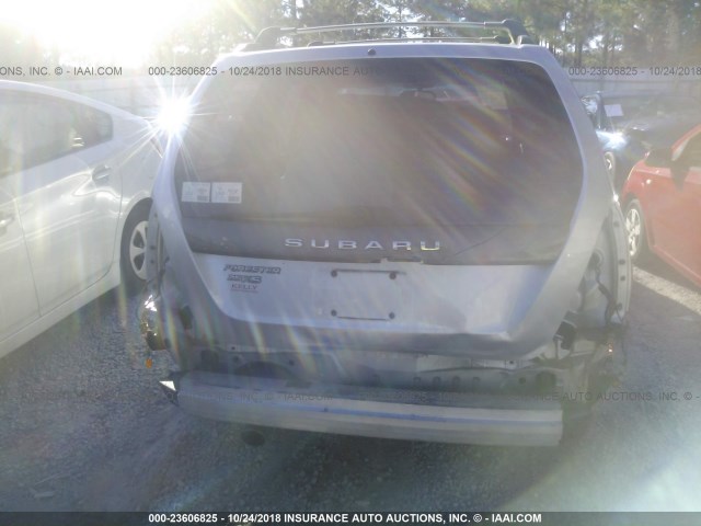 JF1SG65615G734123 - 2005 SUBARU FORESTER 2.5XS ვერცხლისფერი ფოტო 6