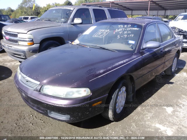 1YVGE22C6T5535631 - 1996 MAZDA 626 DX/LX PURPLE photo 2