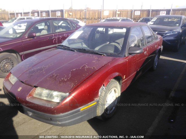 1G8ZG5284SZ201525 - 1995 SATURN SL1 RED photo 2