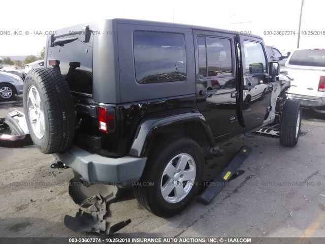 1J4GA59147L157909 - 2007 JEEP WRANGLER SAHARA BLACK photo 4