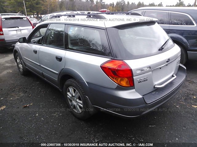 4S4BP61C657354888 - 2005 SUBARU LEGACY OUTBACK 2.5I SILVER photo 3